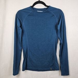 Ibex Woolies Merino Wool Long Sleeve Outdoor Base Layer XS Blue